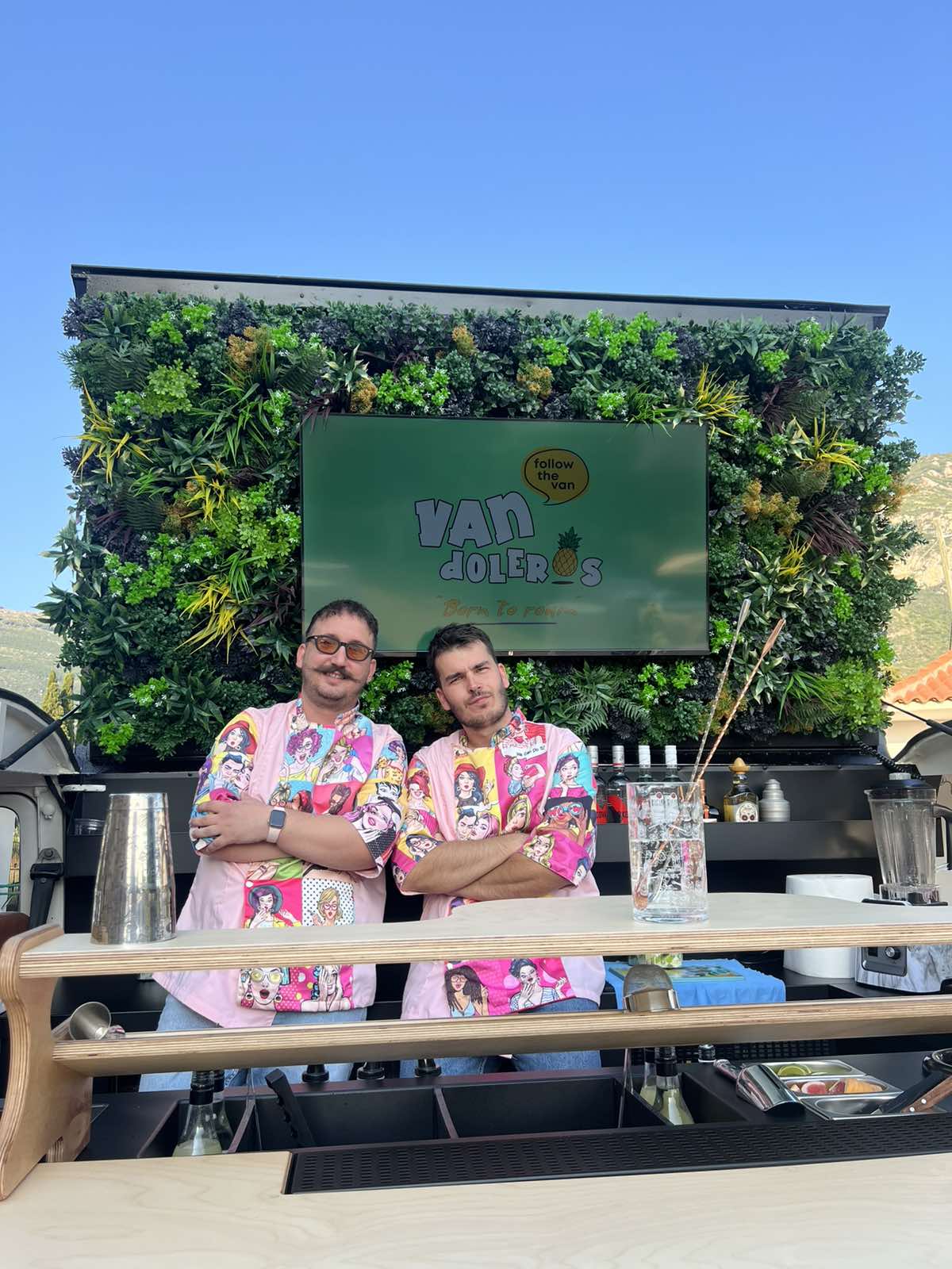 The Vandoleros team at their mobile bar
